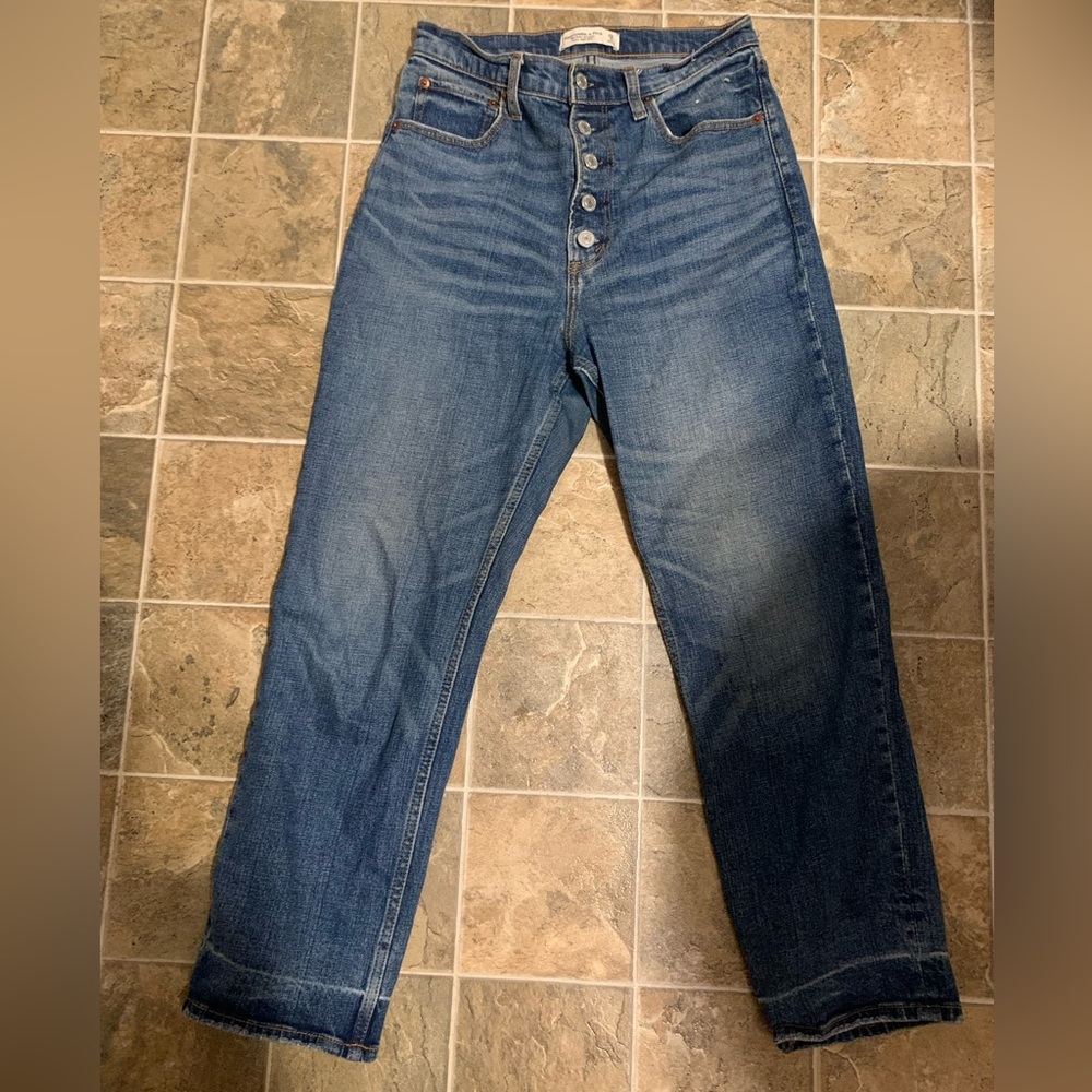 Abercrombie & Fitch Jeans 28 6 The Ankle Straight High Rise Button Fly